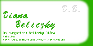 diana beliczky business card